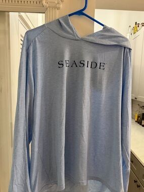 Men's Light Blue Hooded Seaside Sweatshirt